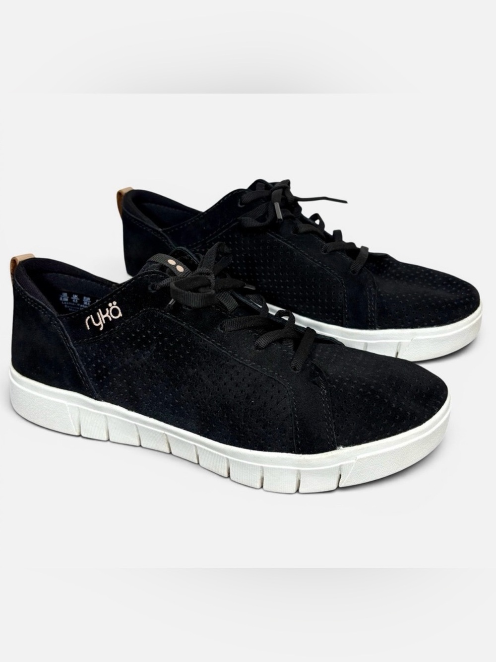 Ryka Haiku Perforated Suede Lace-up Sneaker- woman’s 8.5 M